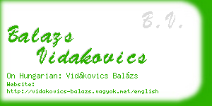 balazs vidakovics business card